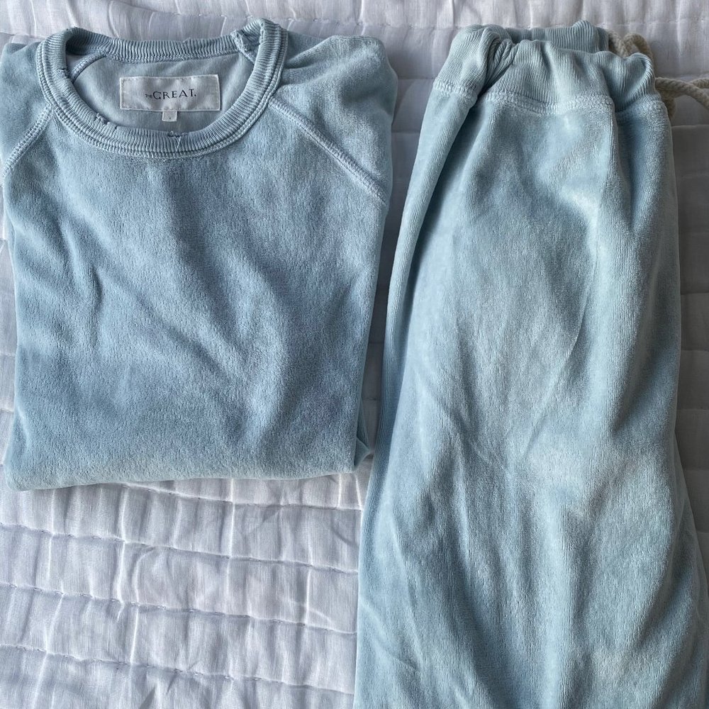 The Great crew neck and sweatpants set